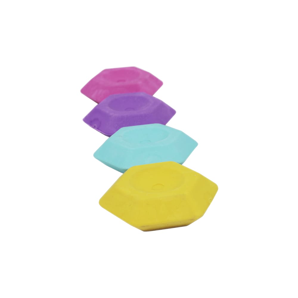 Borracha Ergonômica Hexagonal  (kit c/ 4) - Linha inclusiva  TEA, TDAH e TOD