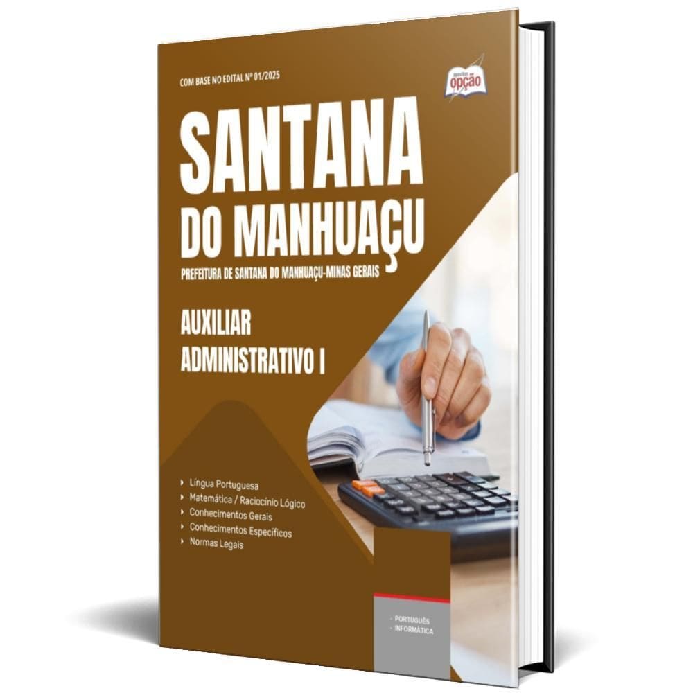 Apostila Prefeitura Santana Do Manhuaçu Mg 2025 Auxiliar