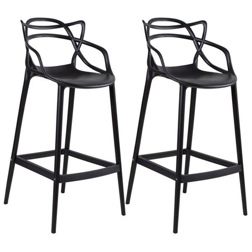 Kit 2 Banquetas Allegra 66cm – Design Moderno para Cozinha ou Bar