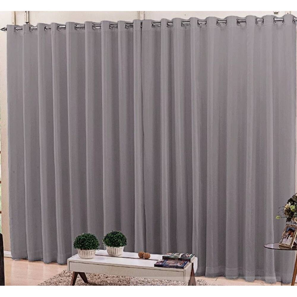 Cortina Blackout Com Voil 2,80x2,50 Para Varão Simples