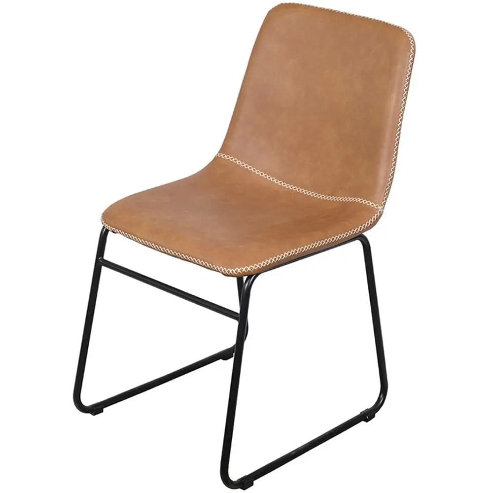Cadeira Verner com Base em Aço OR Design Cor Caramelo