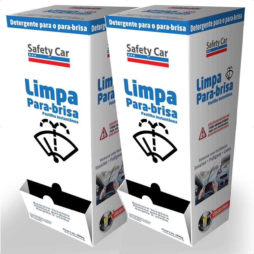 Kit Limpa Para-Brisa em Pastilhas Safety Car 2caixas com 50un