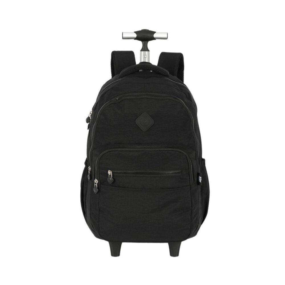 Mochilete Escolar Com Carrinho Preto Luxcel Mc47822Av