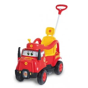 Carrinho De Passeio e Pedal Infantil MK Truck Bombeiro Calesita