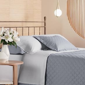 Jogo De Cama Casal 200 Fios Privilege Andreza Cinza