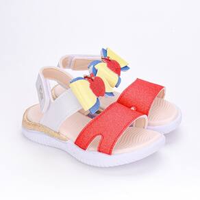 SANDALIA KIDY FLY BABY BRANCO/VERMELHO Kidy