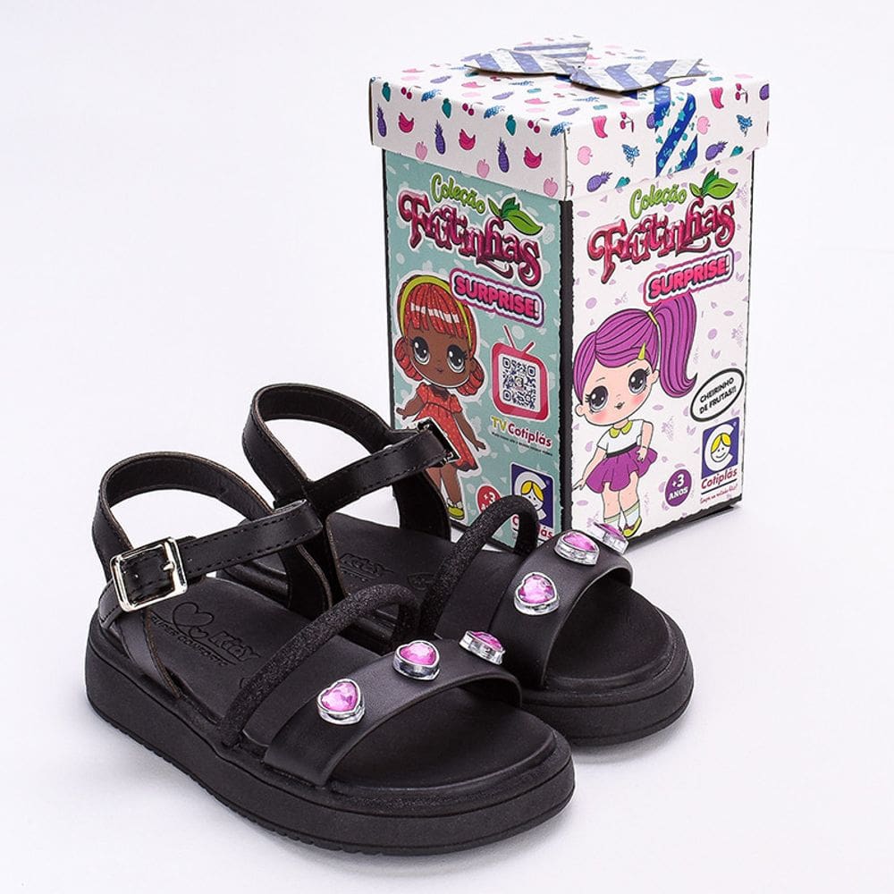 SAND.KIDY MINI FLAT FORM PRETO Kidy