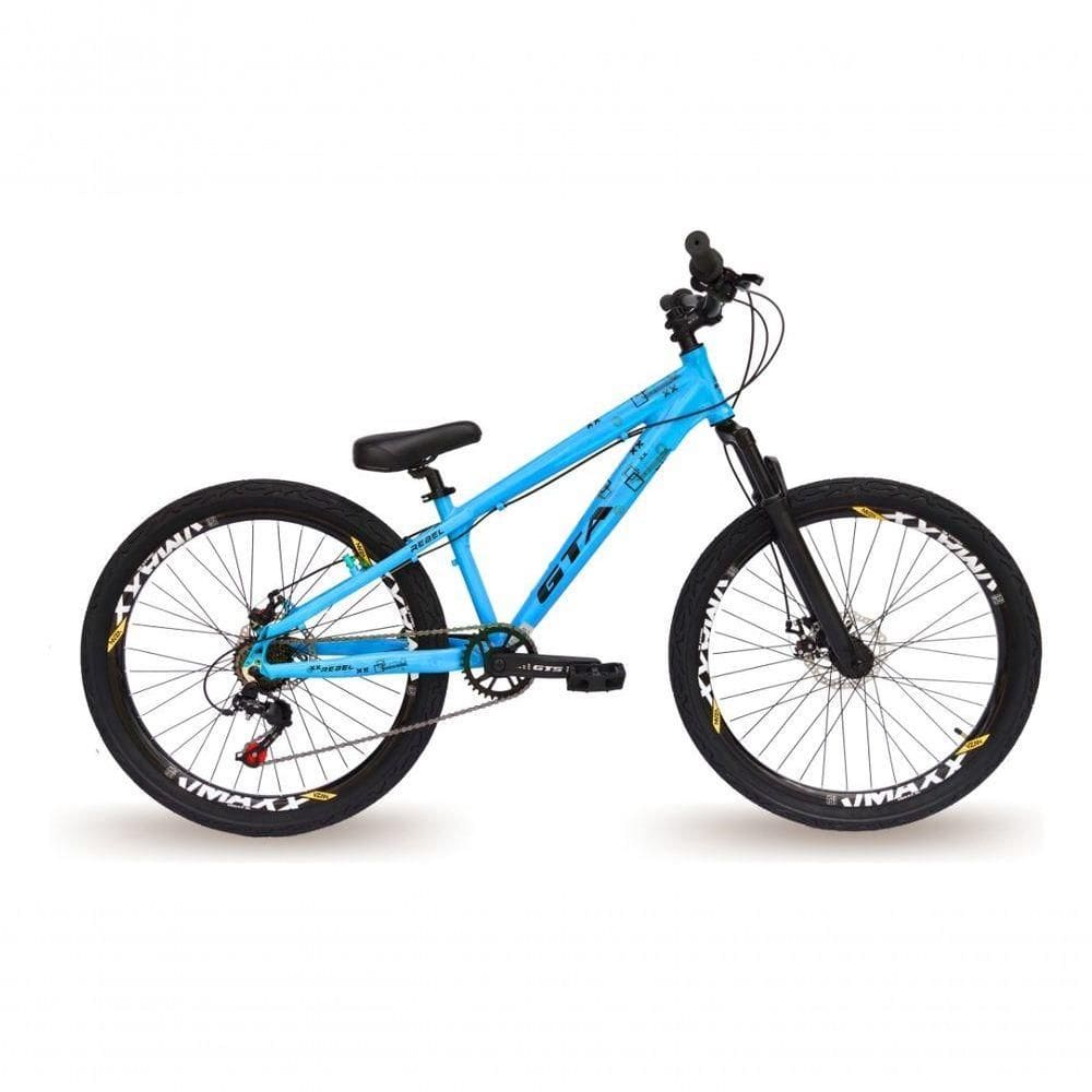 Bicicleta 26 Gta Rebel Freeride Cor Azul Single 7v Rodas Vmaxx Freio A Disco Pneu Flame
