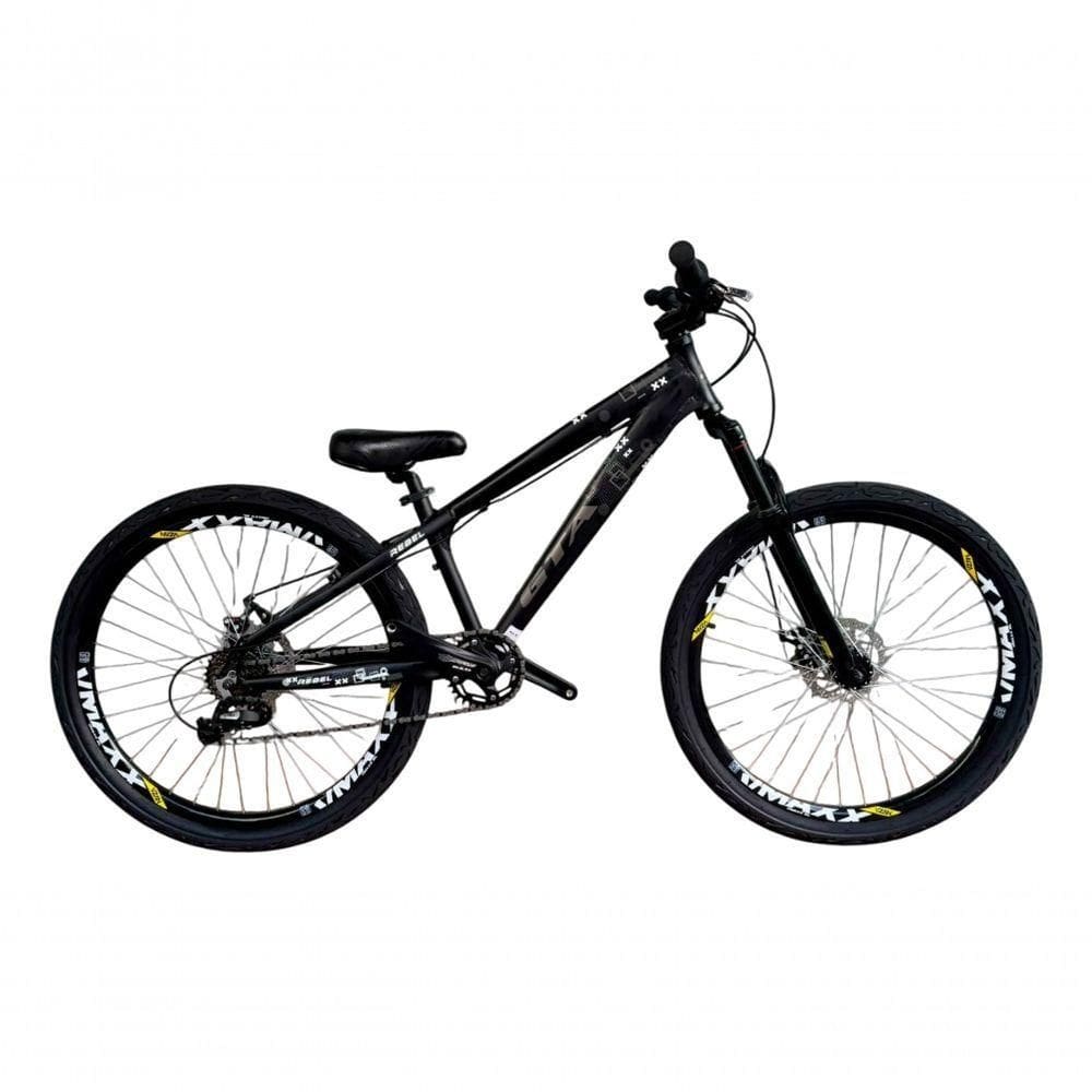 Bicicleta 26 Gta Rebel Freeride Cor Preto Single 7v Rodas Vmaxx Freio A Disco Pneu Flame
