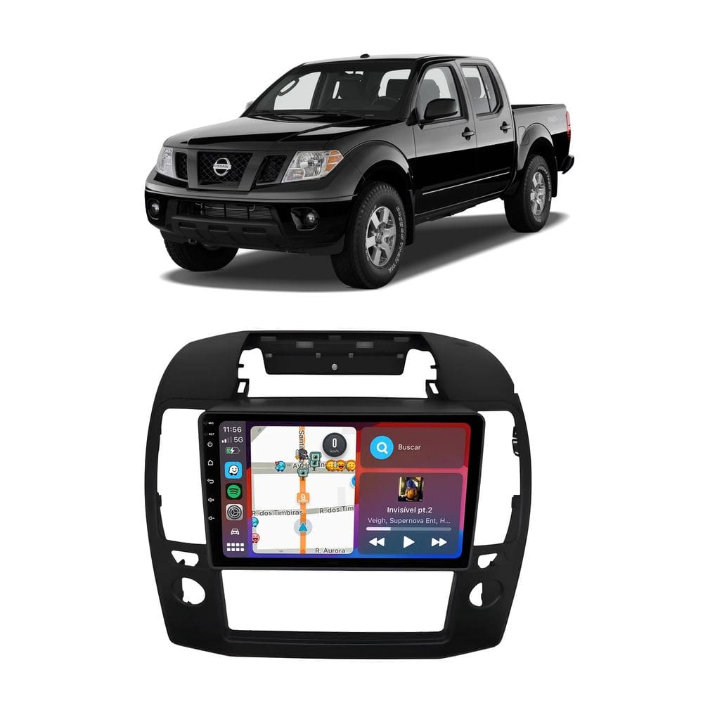 Kit Multimídia Frontier 2006 / 2012 9 Pol Android Carplay Gps 2/32GB - 915BR ROADSTAR