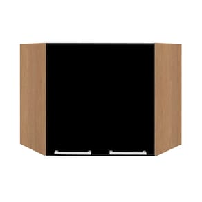 Armário Aéreo Ditália Aspen Canto Carv/Preto CD-214 Cozy