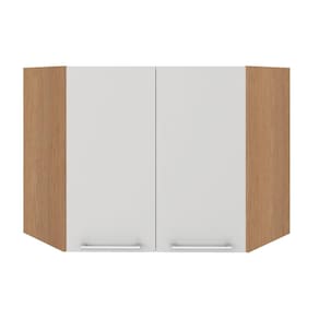 Armário Aéreo Ditália Aspen Canto Carv/Branco CD-214 Cozy