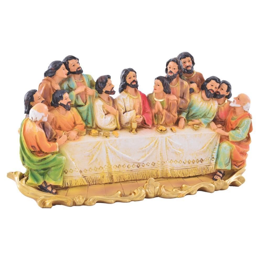 Santa Ceia Jesus E Discípulos Resina Decoração 27X6.5X14Cm