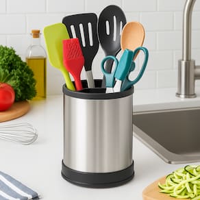 Organizador Inox 4 Divisórias Com Rolamento 360 Graus Escritorio Cozinha Banheiro