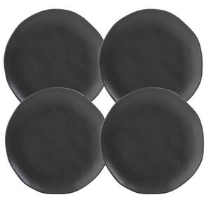 Jogo 4 Pratos para Sobremesa Orgânico Preto Cerâmica 19cm Porto Brasil Brownie Mousse