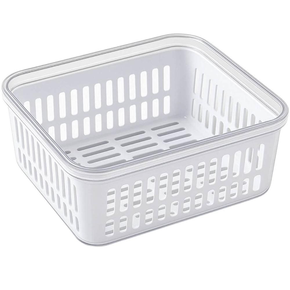 Organizador de Geladeira 18x15x7,5cm com Escorredor Fruta Verdura Plástico