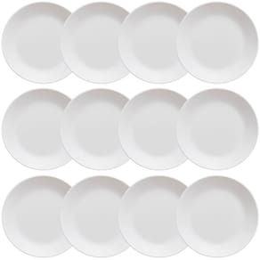 Kit 12 Pratos Plásticos Servir 25cm Branco Coza Cozy Eventos Lanches Salgados