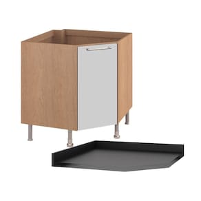 Balcão Ditália Aspen Canto c/ Tampo Carv/Branco CD-106 Cozy