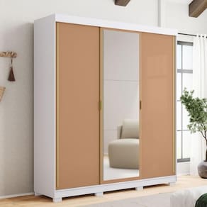 Kit Quarto Espelho Ipu Branco Camarim Nature Brisa Linho Cinza