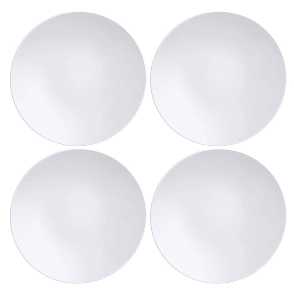 Kit 4 Pratos de Sobremesa Porcelana Branco 21cm Tramontina Sophia Redondo Mesa Posta