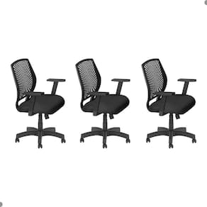 Conjunto 3 Diretor Giratória Vision Plus Base Preta