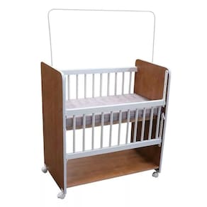 Mini Berço New Baby Bed Side Grade Móvel + Colchão Nature