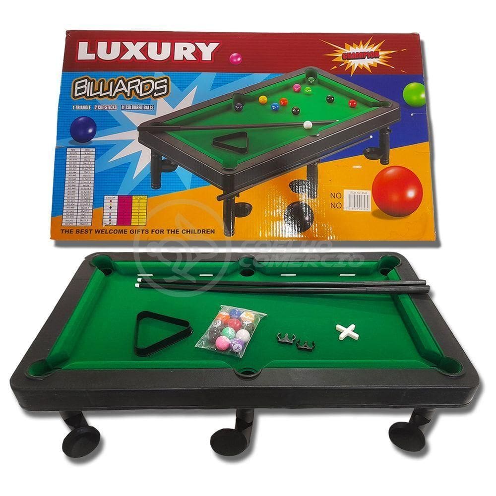 Mesa De Sinuca Luxury Billards Champion 54x30 Bilhar Infantil 11 Bolas Coloridas E Numeradas - Grande