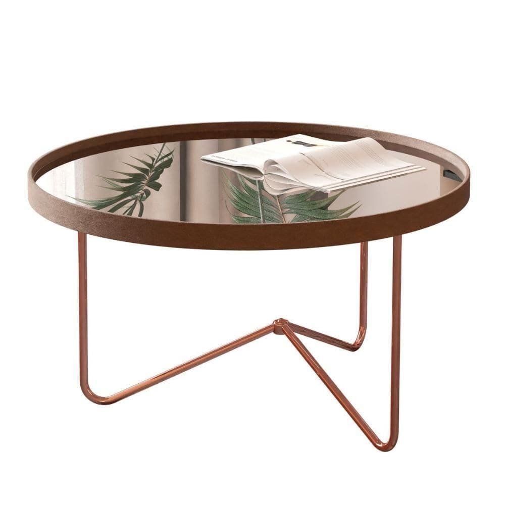 Mesa De Centro Bucareste Castanho Bronze