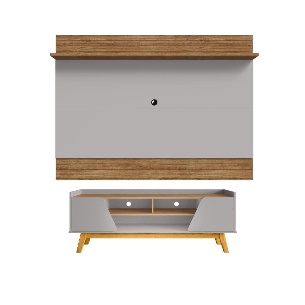 Conjunto Painel E Rack Sui Cinamomo Off White