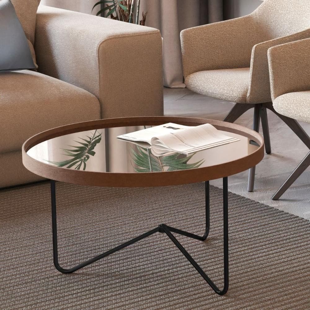 Mesa De Centro Bucareste Castanho Preto