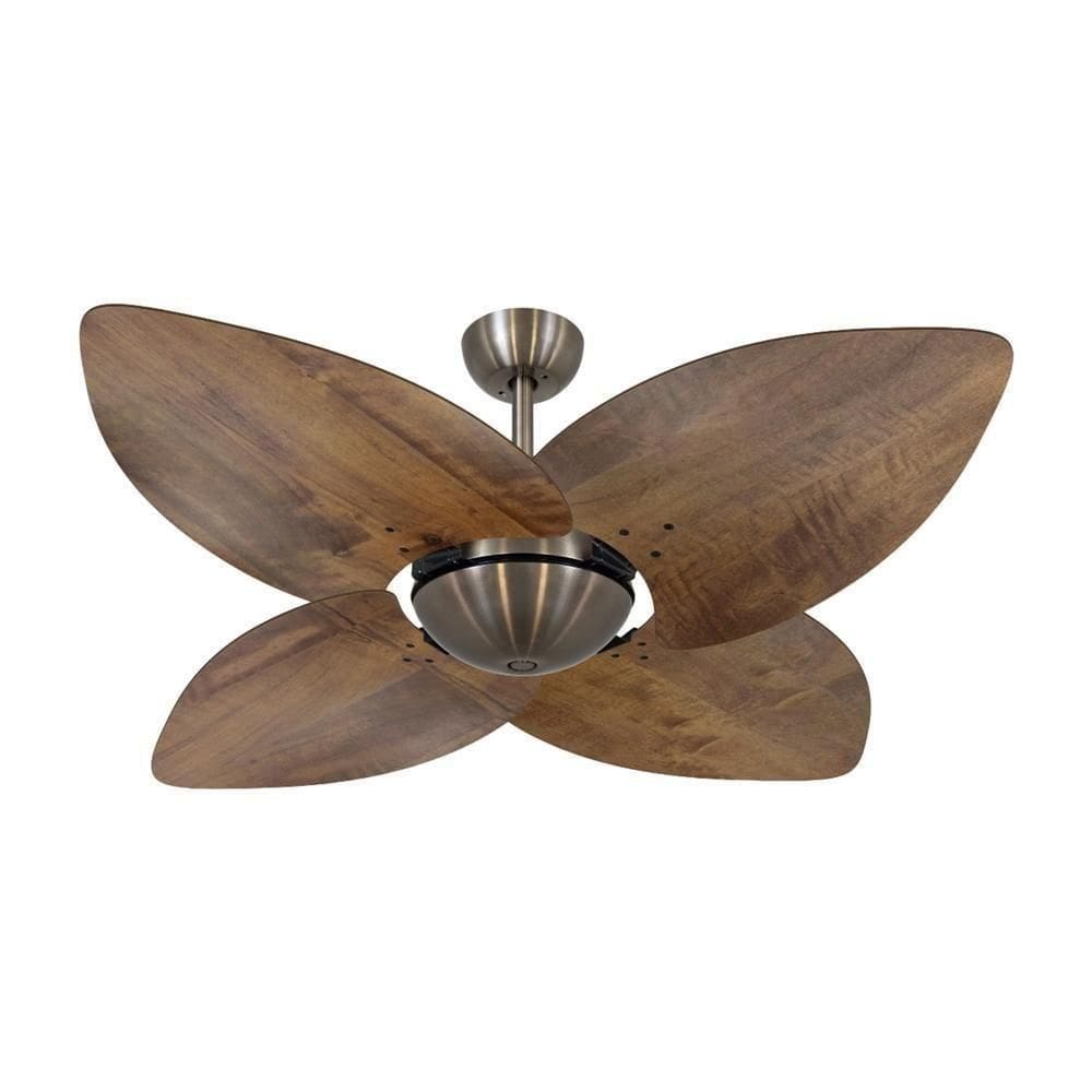 Ventilador De Teto Dormamu Bronze Office 4 Pás Rádica Imbuia 220V