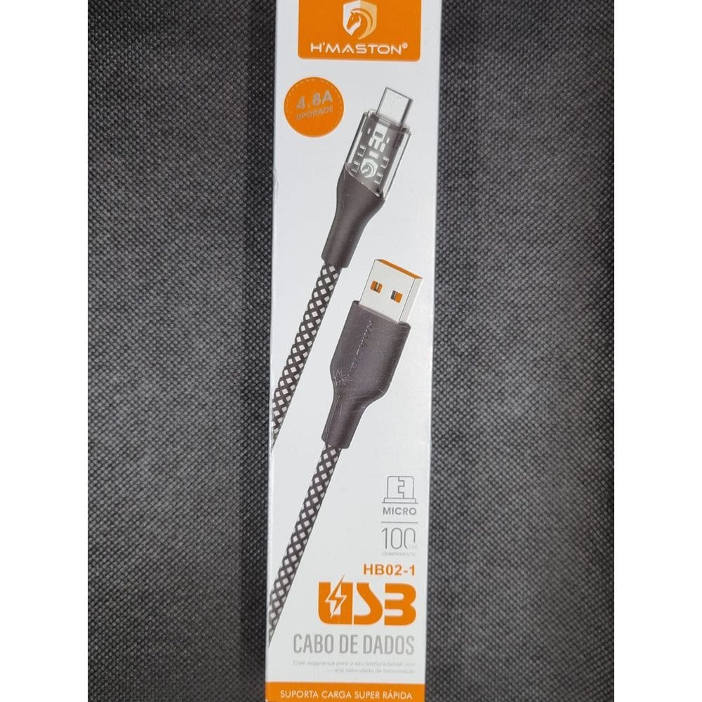 Cabo Dados + Carregador Rápido SUPER RESISTENTE - Usb-micro (v8) 1M