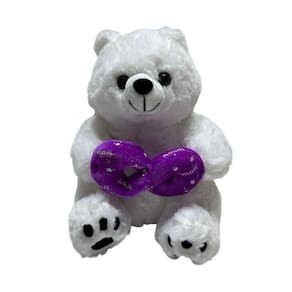 Urso Pelucia Simbolo Infinito Apaixonado Fofo 20cm