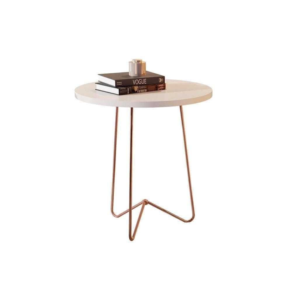 Mesa De Centro Redondo Parma Bronze