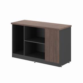 Balcao Baixo 1 Porta 3 Nichos Ortz Freijo Preto