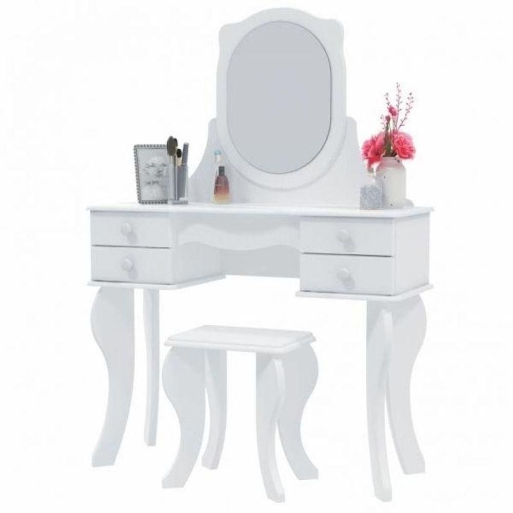 Penteadeira Com Espelho Princesa Branco