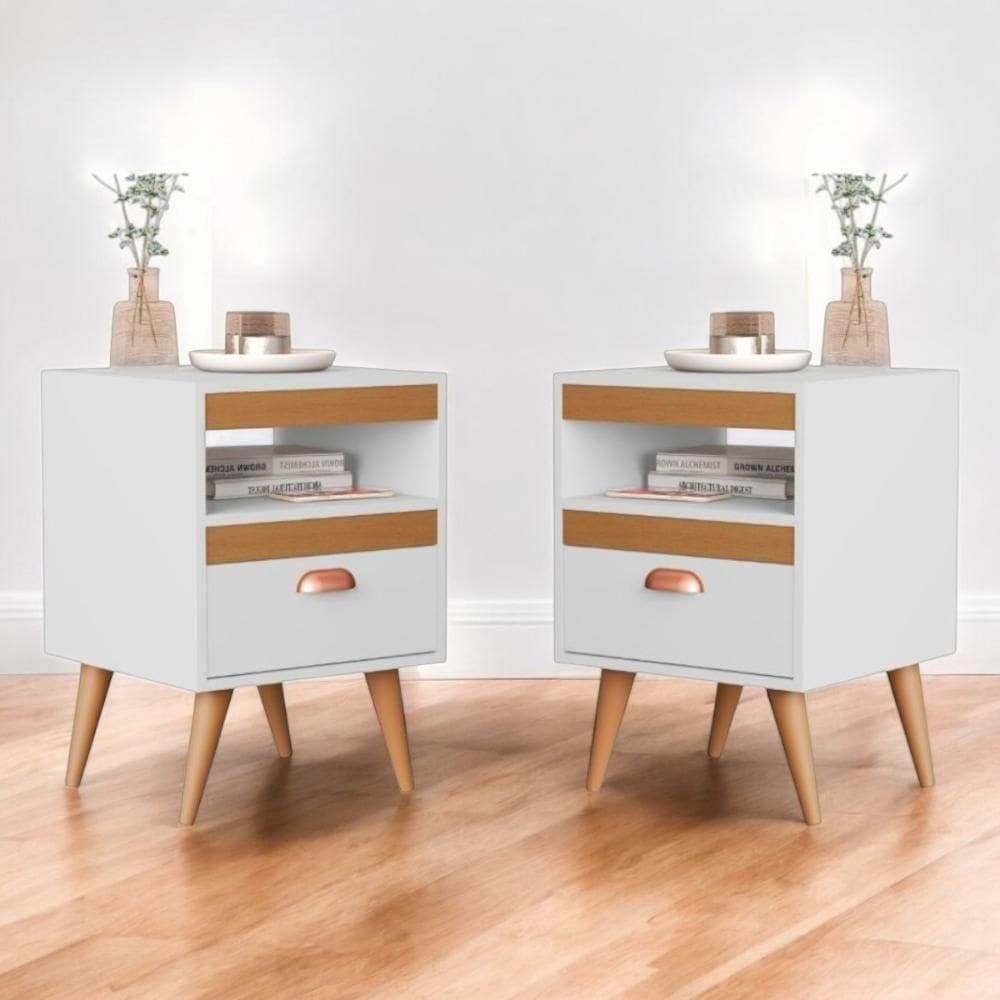 Kit Mesa Apoio 2 Unidades Puerto Iguazú Branco Ype