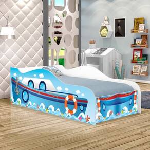Cama Carro Adesivada Navio Kids Infantil