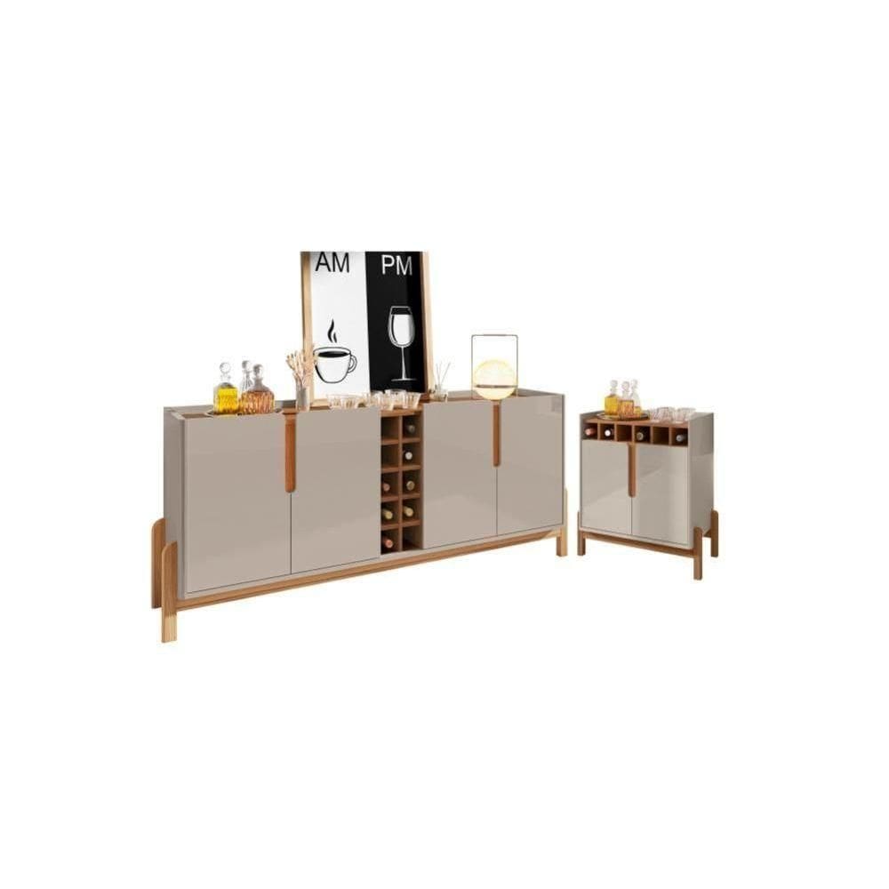 Jogo Buffet E Bar Office Off White Cedro