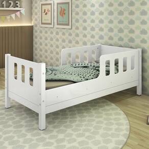 Cama Infantil Casinha Moldura De Parede Love Madeira E Branco
