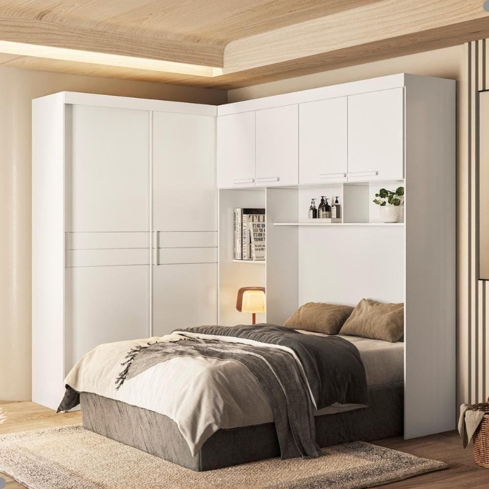 Conjunto Módulo Quarto De Casal Branco