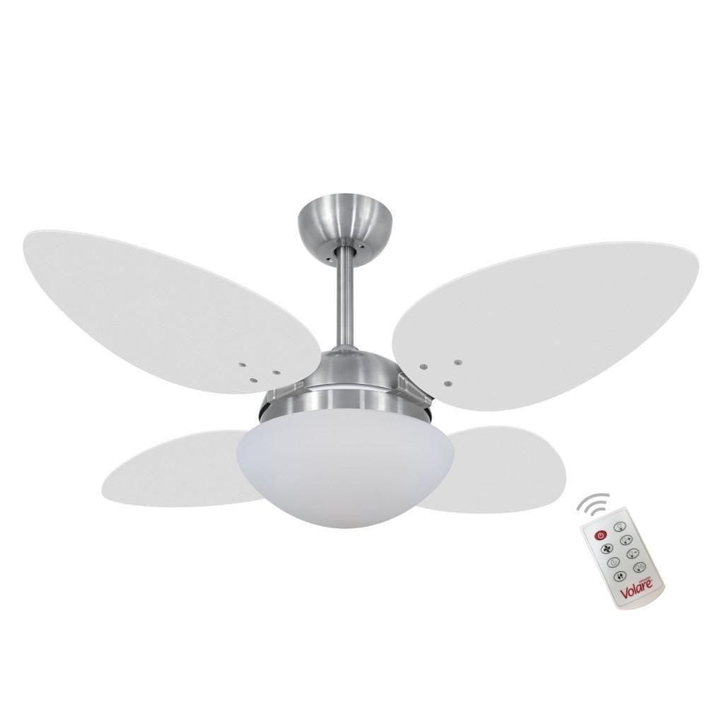 Ventilador Volare Petalo Quad Branco 220V E Controle Remoto