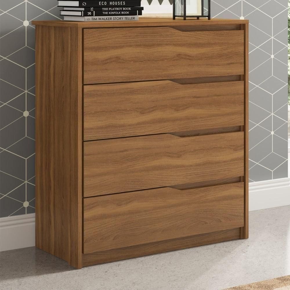 Cômoda Moderna 4 Gavetas Gênova Amendola