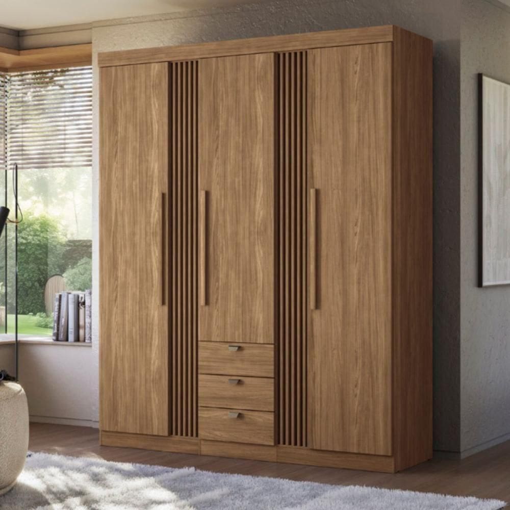 Guarda Roupa 4 Portas Amazonas Jatoba