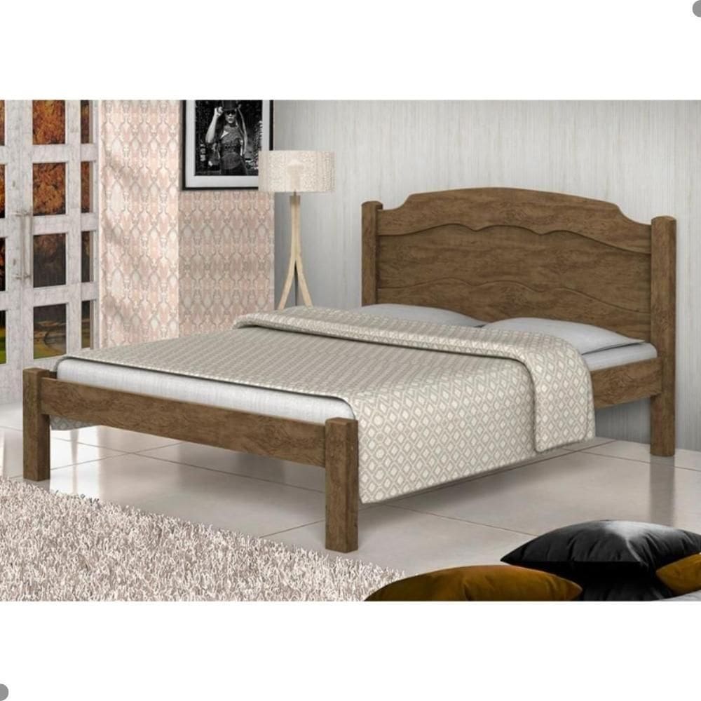 Cama Casal Maia Castanho Fosco