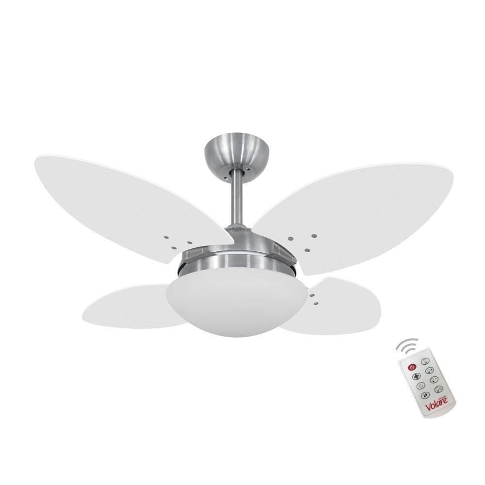 Ventilador Volare Mini Petalo Branco 110V E Controle Remoto