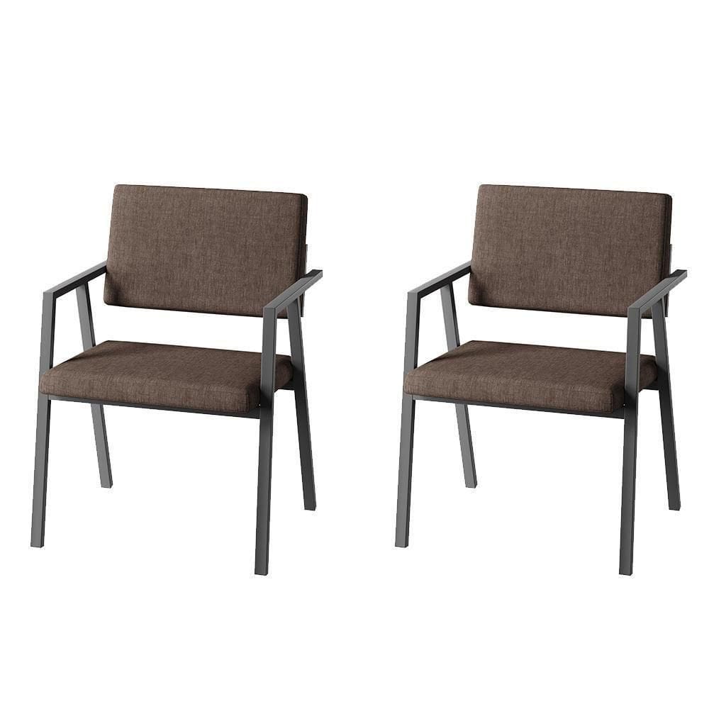 Conjunto 2 Cadeira Podium Plus Marrom