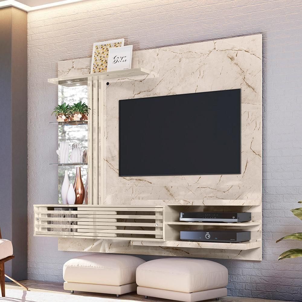 Home Suspenso Para Tvs Até 55 Rozalia Calacata Off-white