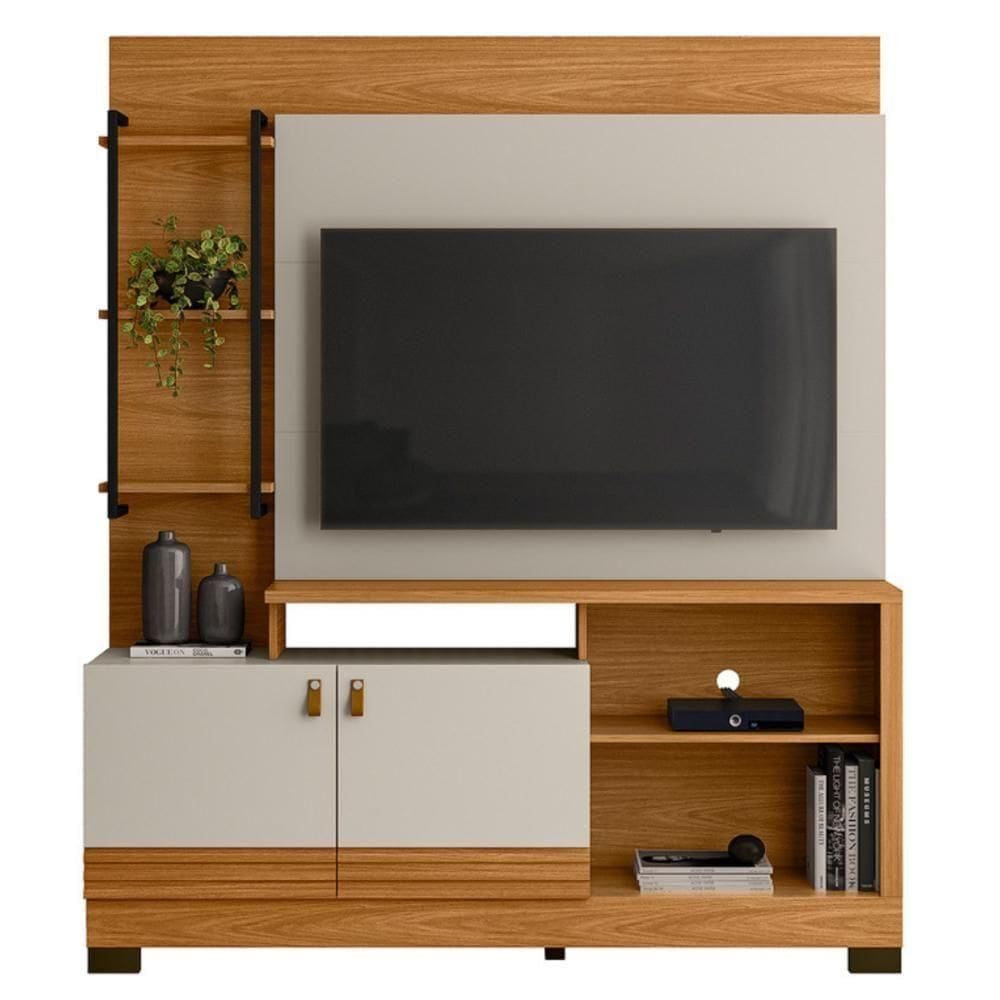 Home Para 50` Com Prateleira Valência Nature Off-white