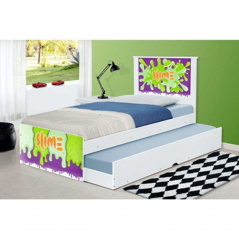 Bicama Solteiro Slime Menino Com Colchões